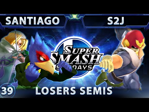 SSS 39 - Santiago (Falco/Sheik) Vs. S2J (Falcon) SSBM Losers Semis - Smash Melee