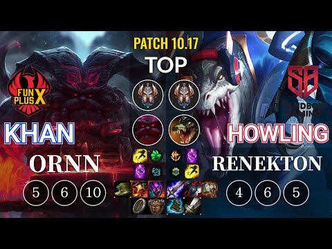 FPX Khan Ornn vs SB Howling Renekton Top - KR Patch 10.17