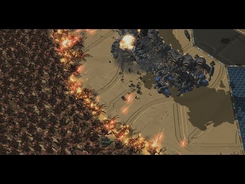 Starcraft 2 - 500 Hydralisks vs 90 Battlecruisers
