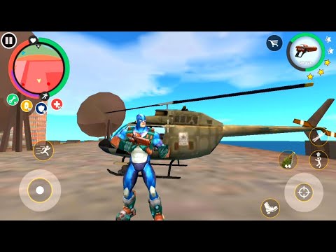 Mission military camp group with robot | Rope hero vice town new game | Gaming section ios gameplay