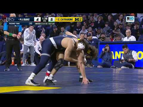 157 lbs: Penn State's PJ Duke vs. Michigan's Cameron Catrabone | Penn State Wrestling