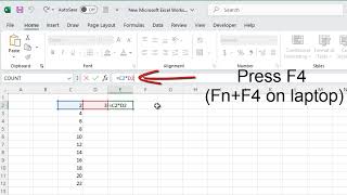 Copy a formula in excel without changing cell reference
