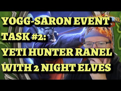 Yogg-Saron Event Task #2: Camping - Yeti Hunter Ranel with 2 Night Elves (Hearthstone Mercenaries)