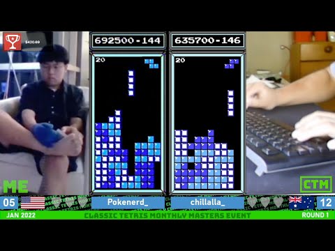 GLOVES ARE OFF! MASTERS Rd 1: Pokenerd vs. Chillalla – Classic Tetris Monthly January 2022 [2/15]