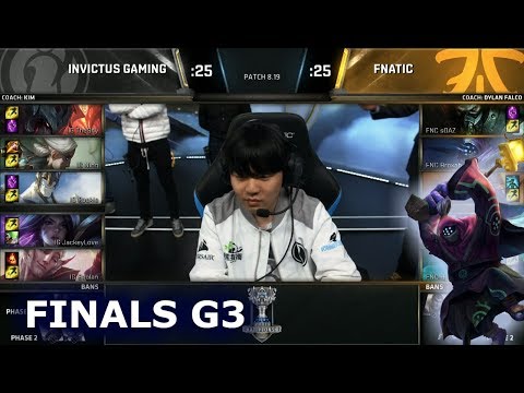 FNC vs IG Game 3 | Grand Final S8 LoL Worlds 2018 | Fnatic vs Invictus Gaming G3