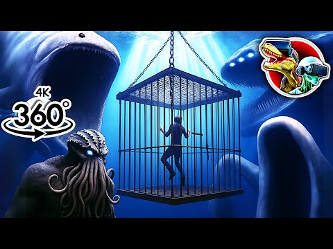 360 Bloop, El Gran Maja, Ningen and Cthulhu Sea Monsters From Cage | 360 video 4K