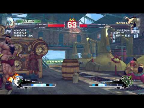 USF4 online ranked match  battle: El Fuerte vs Zangief
