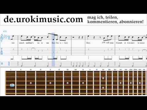 Gitarrenunterricht The Chainsmokers ft. Halsey - Closer Noten Lernen Teil#2 um-995