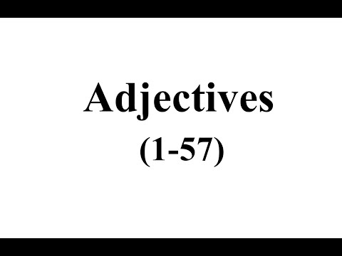 İngilis dili, toplu 1, Adjective / Sifət 1-58 tests