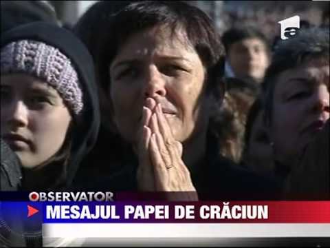 Mesajul Papei de Craciun 25 DECEMBRIE 2011