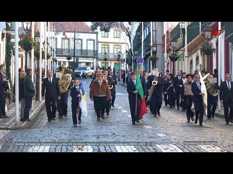 Desfile de Natal das Filarmónicas na Rua da Sé,Angra Heroísmo, uma organização CMAH (2025-12-14)