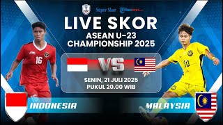 Timnas Indonesia Vs Malaysia - Live Skor ASEAN Cup U23 2025, Skuad Garuda Muda Wajib Menang