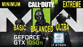 GTX 1050 Ti in Call of Duty Modern Warfare 2 - Benchmark All Graphics Setting