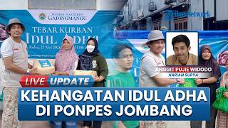 270 Sapi & 700 Kambing Kurban Disembelih di Ponpes Gadingmangu Perak Jombang, Antrean Warga Mengular