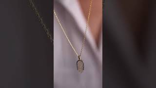 Diamond &amp; Sapphire Evil Eye Necklace: 14k Gold Protection Jewelry