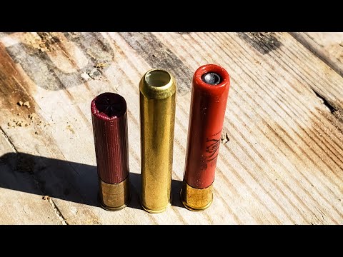 .410 Birdshot vs Buckshot vs Slug - Giant Clay Blocks!!!