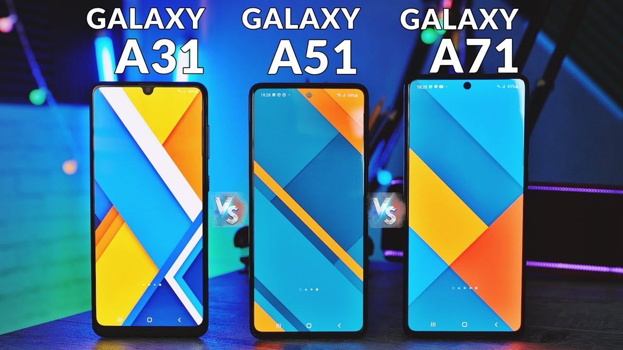 Samsung Galaxy A71 vs A51 vs A31 Comparison