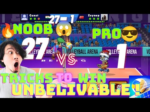 Volleyball Arena - Tricks to win vs Pro🔥 Gameplay 🎮 : Spike Hard 🤯😱 💯💥