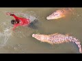 2 Crocodiles Attack Man in River | Crocodile Attack Fun Made Movie By Wild Fighter