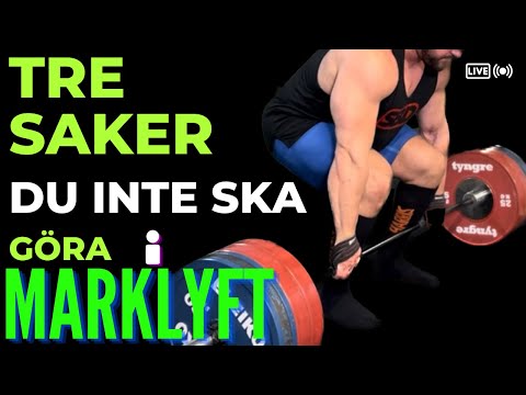 TRE SAKER DU INTE SKA GÖRA I MARKLYFT