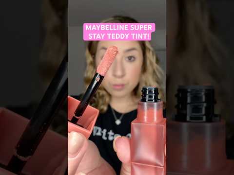 trying the tiktok viral SUPERSTAY TEDDY TINT! 🩷 #shorts #beauty #makeup