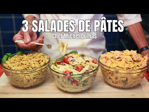 3 SALADES DE PÂTES | Des recettes rapides qui goûtent l'été pour tous les goûts