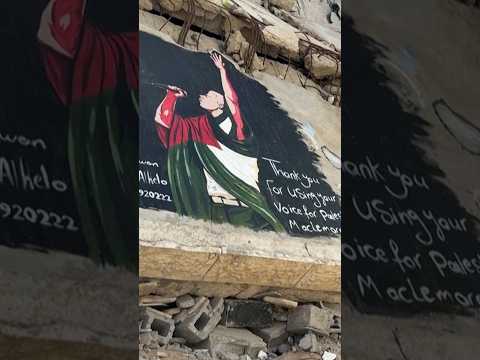 Mural of Macklemore painted in Gaza