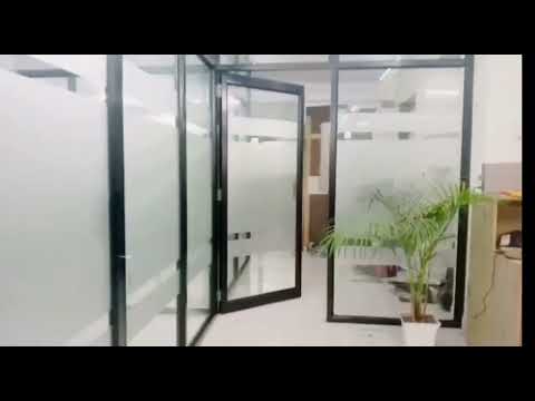 Glass aluminium office partition