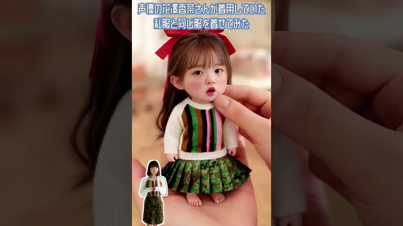 声優の花澤香菜さんが着用していた私服と同じ服を着せてみた