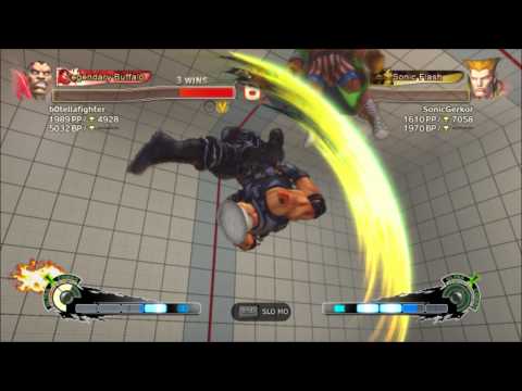 SSF4 AE - SonicGerkor (Guile) vs b0tellafighter (Seth, Balrog)