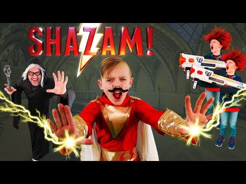 Shazam Super Hero Showdown In Real Life! Shazam Super Powers VS Crazy Twins!