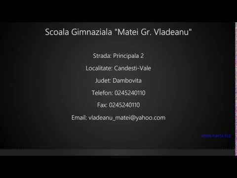 Scoala Gimnaziala "Matei Gr. Vladeanu" Candesti-Vale
