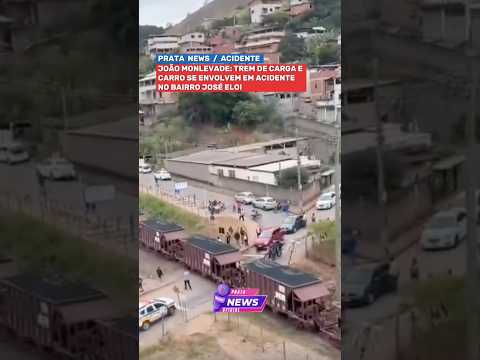 JOÃO MONLEVADE: TREM DE CARGA E CARRO BATEM EM CRUZAMENTO FERROVIÁRIO