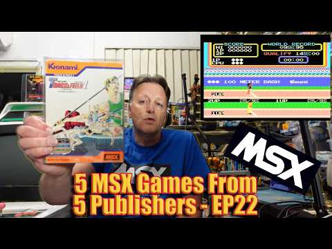 5 MSX Games From 5 Publishers (Space Walk, Sweet Acorn, Penguin, Exciting Baseball, Track & Field I)