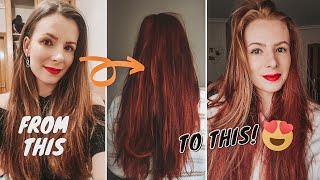 Dying my Hair Copper/Red with Blonde Money Piece // Making a last minute decision to change my hair