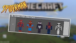 spiderman skin pack minecraft pe - comment avoir le skin spiderman fortnite