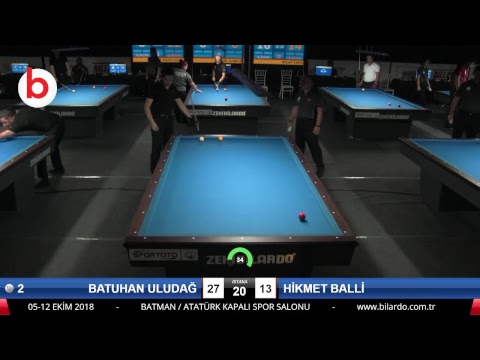 BATUHAN ULUDAĞ & HİKMET BALLİ Bilardo Maçı - 2018 ERKEKLER 3.ETAP-1.TUR