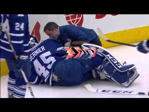 Jonathan Bernier Collides with Steve Ott - Dec 27th 2013 (HD)