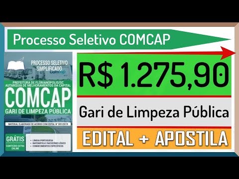 Edital Processo Seletivo Simplificado COMCAP 2019 - Apostila Para Gari de Limpeza Pública