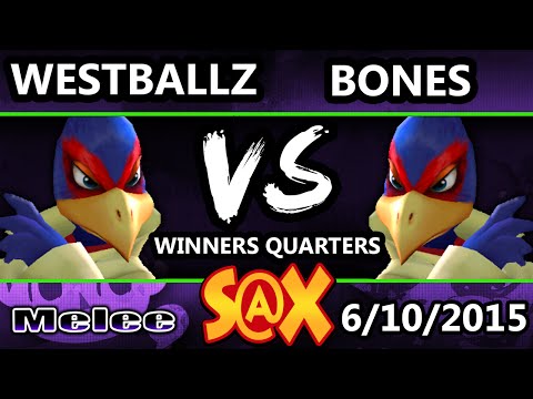 S@X 101 - Westballz (Falco) Vs. Bones (Falco) SSBM Winners Quarters - Smash Melee