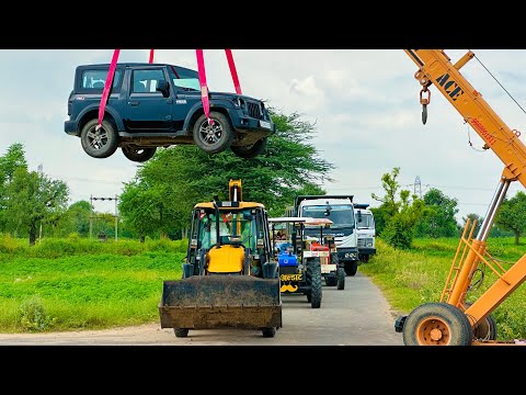 Jcb 3dx loading Mud in TATA Tippers Tractors Swaraj 855 Fe | New Holland 3630 4x4 Tractor Thar Truck