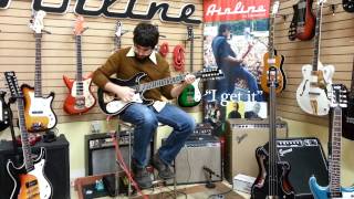 Video thumbnail for From the Archives: Eastwood SIDEJACK 12 String DLX (tremolo) DEMO Mosrite Style guitar by Eastwood Guitars