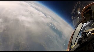 MiG-29 High Altitude Stratosphere Flight - long version 8 camera HD | flight data