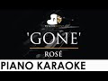 ROSE - GONE - Piano Karaoke Instrumental Cover with Lyrics