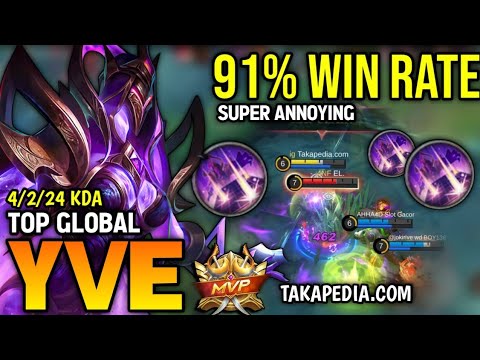 91% WIN RATE | YVE BEST BUILD 2022 | TOP GLOBAL YVE GAMEPLAY | MOBILE LEGENDS✓