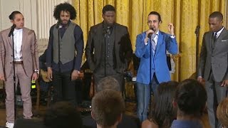 Hamilton cast performs &quot;My Shot&quot; at White House
