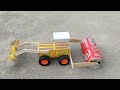 How To Make Matchbox Tractor At Home Diy Tractor Backhoe Loader Mini Toy Bulldozer Road Roller