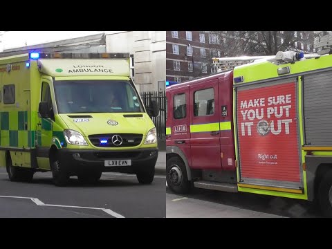 London Ambulance Service DCA Responding+London Fire Brigade On-Scene!