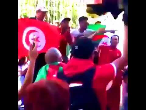 جماهير💖💖 المنتخب التونسي 💖💖 في روسيا مع تحية للأشقاء الجزائريين 💖💖💖💖