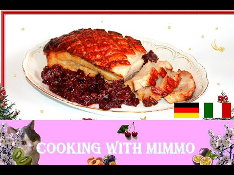Sprængt Flæsk Flæskesteg  Dänischer Schweinebauch Braten / Pancetta di maiale arrosto
